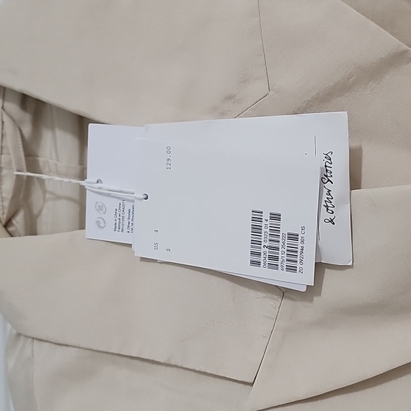 & Other Stories long sleeve wrap top in cream Sz 4 NWT - Picture 4 of 7